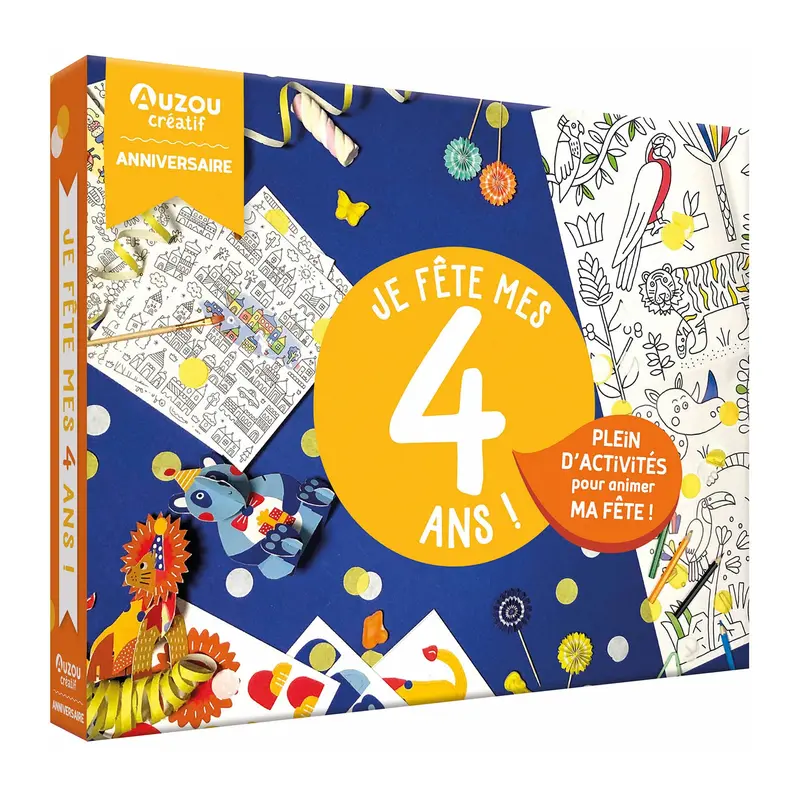 Mon coffret d'anniversaire : Je fte mes 4 ans ! - French Ed.