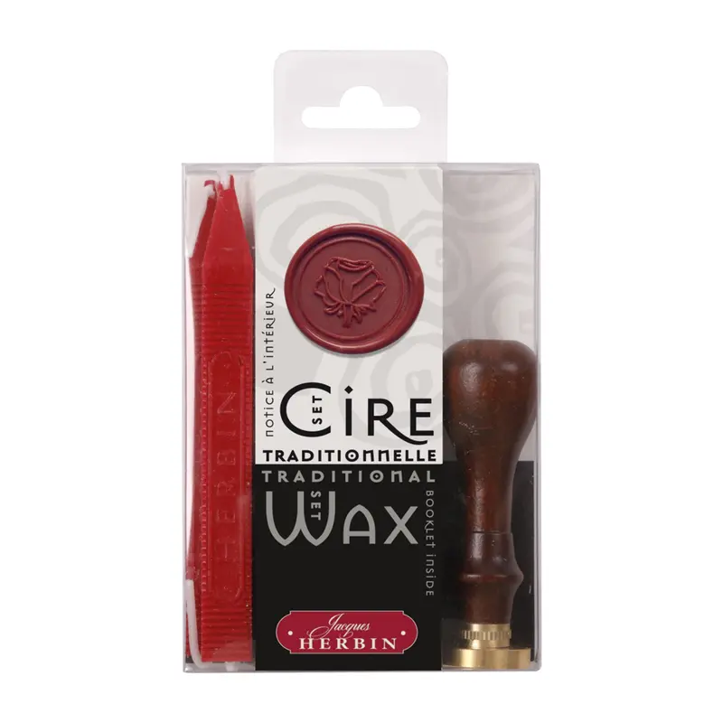 Traditional Sealing Wax & Seal Set - Rose