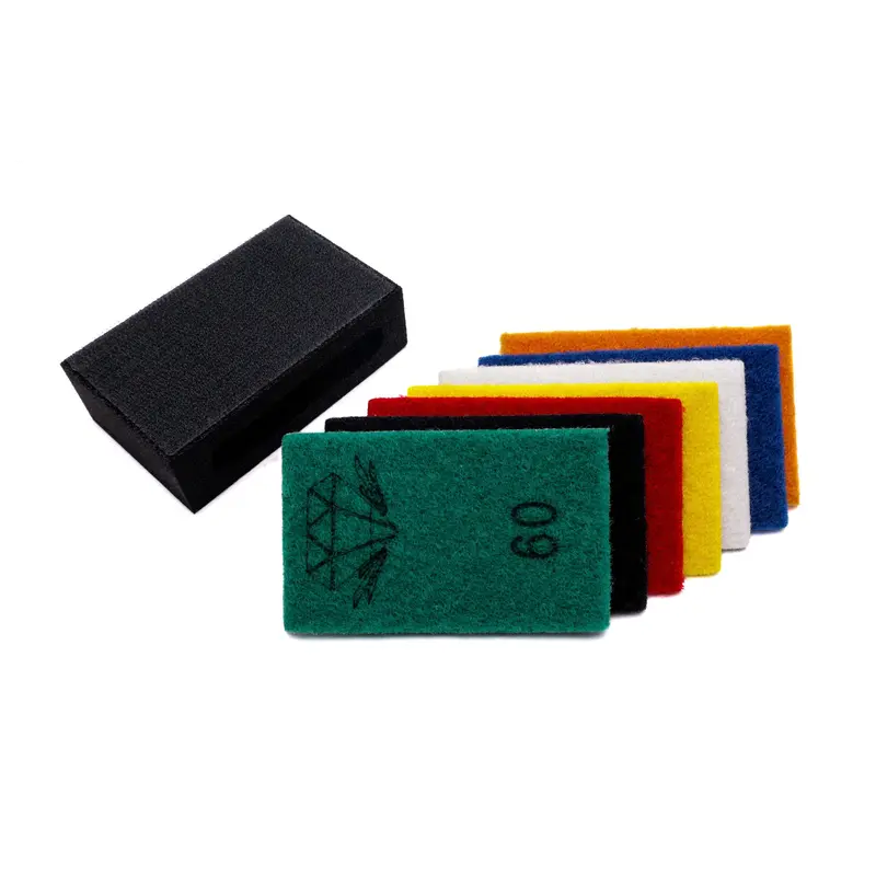 8-Piece Hook-and-Loop-Back Pads w/ Free Block