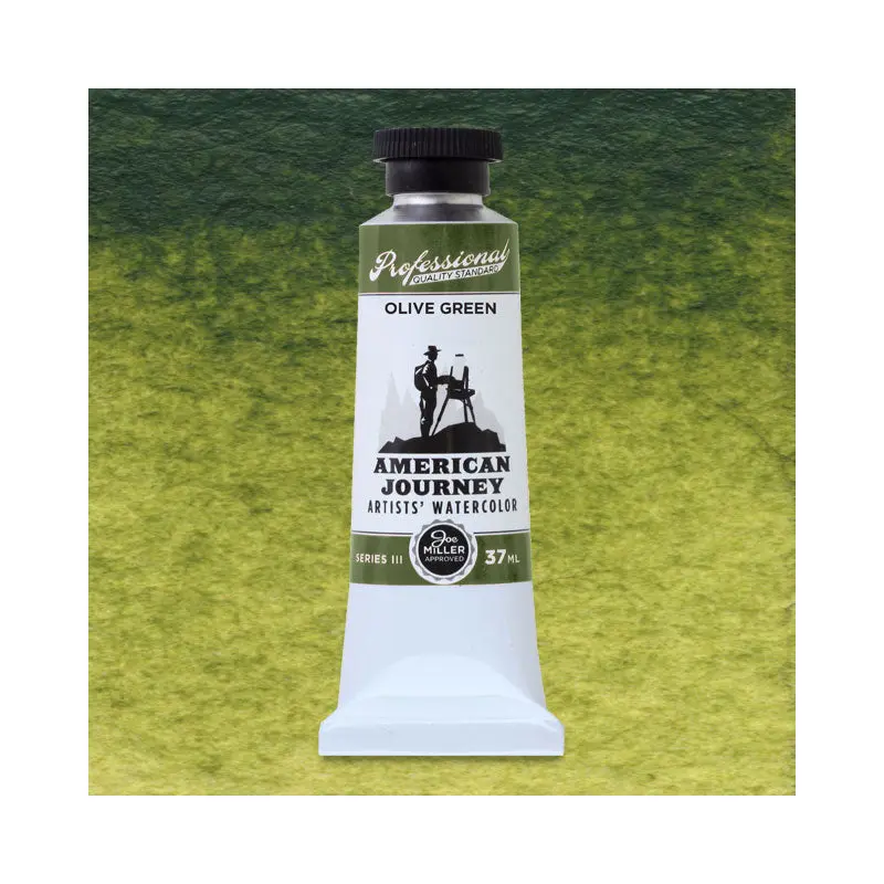 American Journey Artists' Watercolor - Olive, 37 ml, (PG7/PY42)
