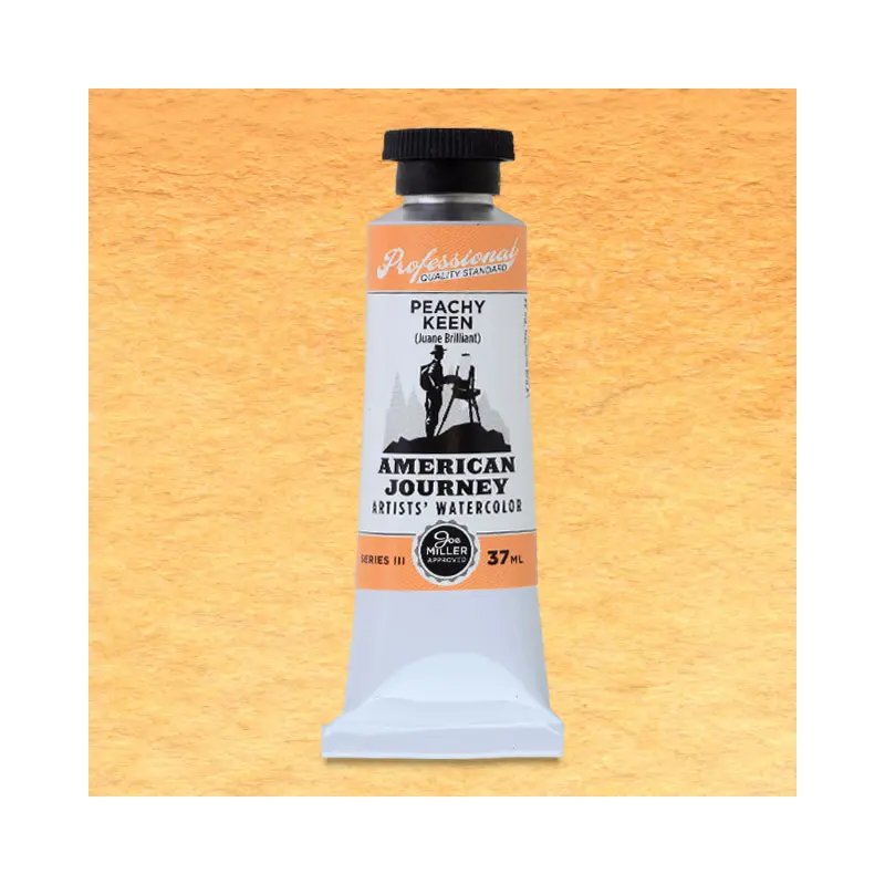 American Journey Artists' Watercolor - Peachy Keen, 37 ml, (PY97/PO62/PW6/PR188)