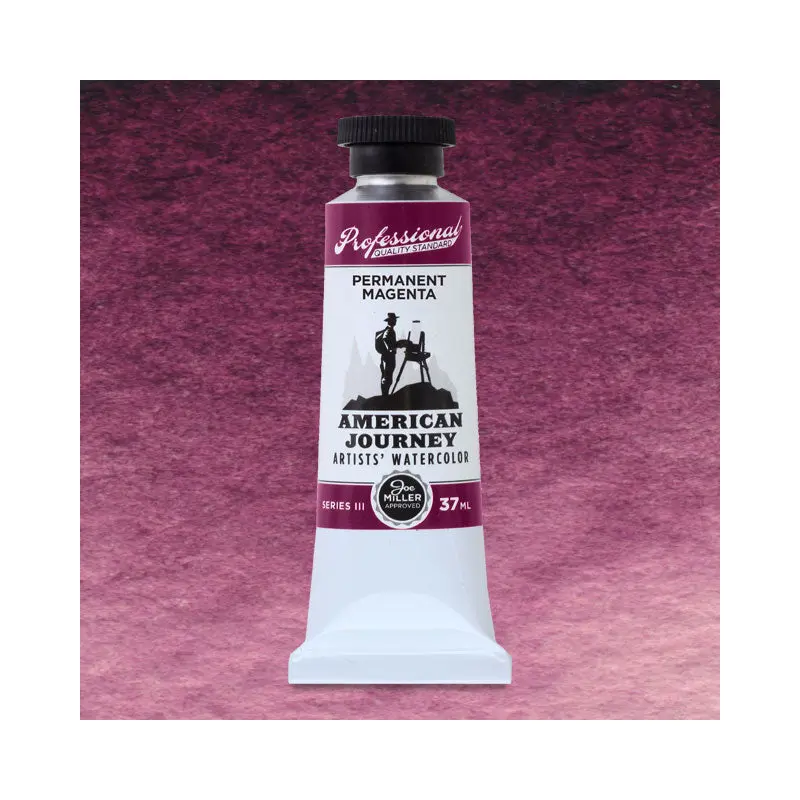 American Journey Artists' Watercolor - Permanent Magenta, 37 ml, (PV19/PB29)