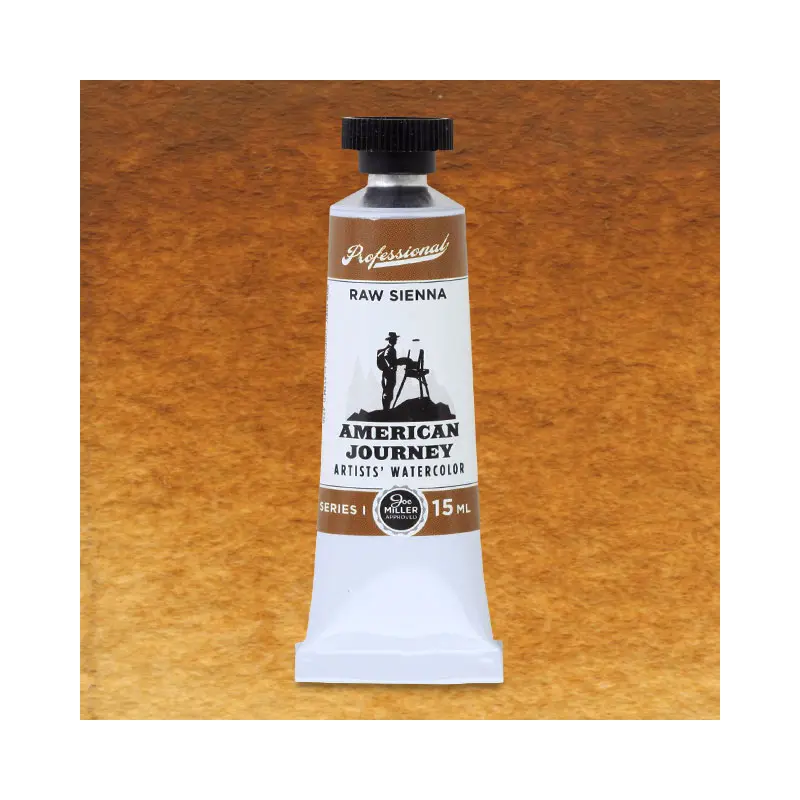 American Journey Artists' Watercolor - Raw Sienna, 15 ml, (PBr7)