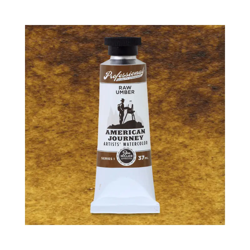 American Journey Artists' Watercolor - Raw Umber, 37 ml, (PBr7)