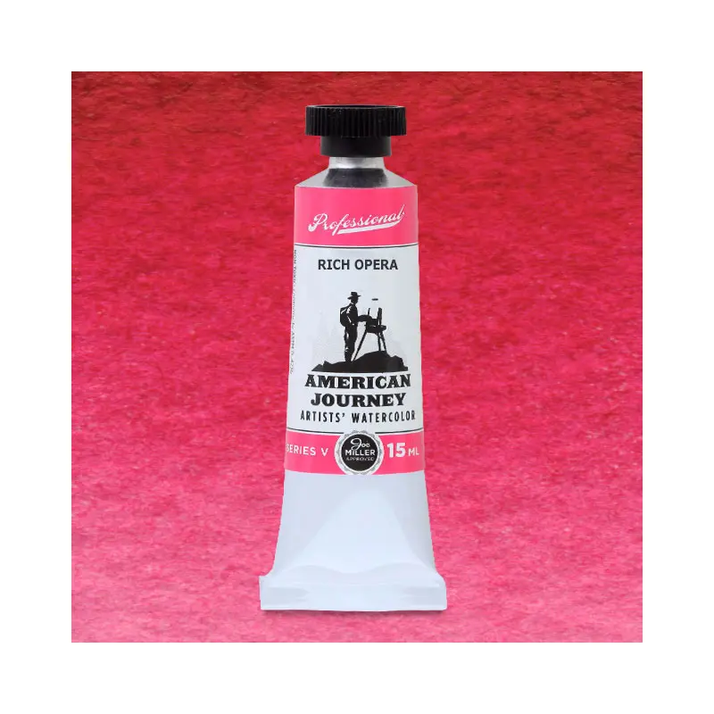 American Journey Artists' Watercolor - Rich Opera, 15 ml, (PR122/Red Dyed Polymer)