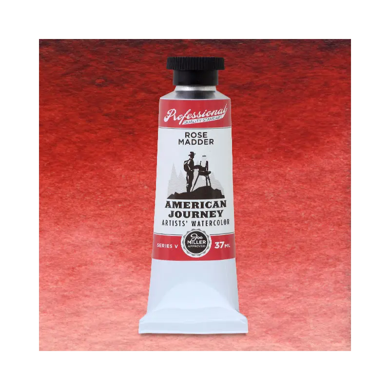 American Journey Artists' Watercolor - Rose Madder Quinacridone, 37 ml, (PR88/PV19)