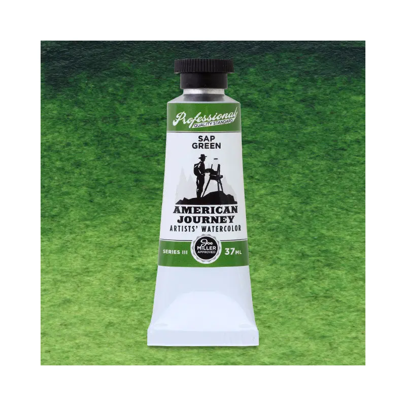 American Journey Artists' Watercolor - Sap Green, 37 ml, (PG7/PY42)