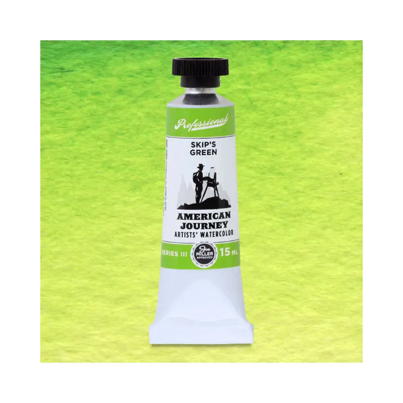 American Journey Artists' Watercolor - Skip's Green, 15 ml, (PG7/PY3)