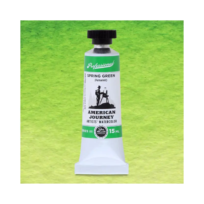 American Journey Artists' Watercolor - Spring Green, 15 ml, (PG7/PY3)