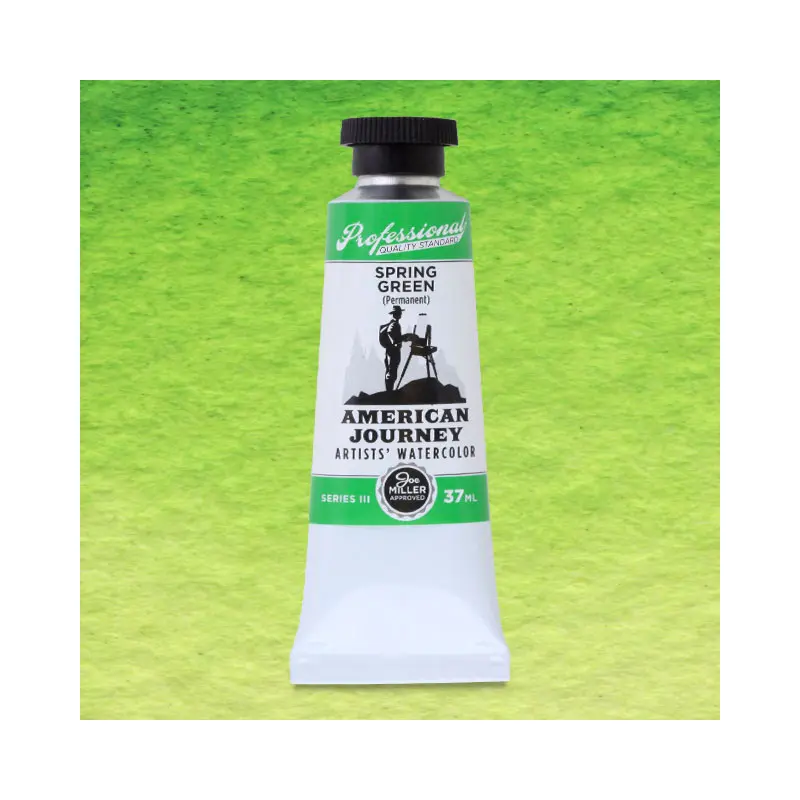 American Journey Artists' Watercolor - Spring Green, 37 ml, (PG7/PY3)