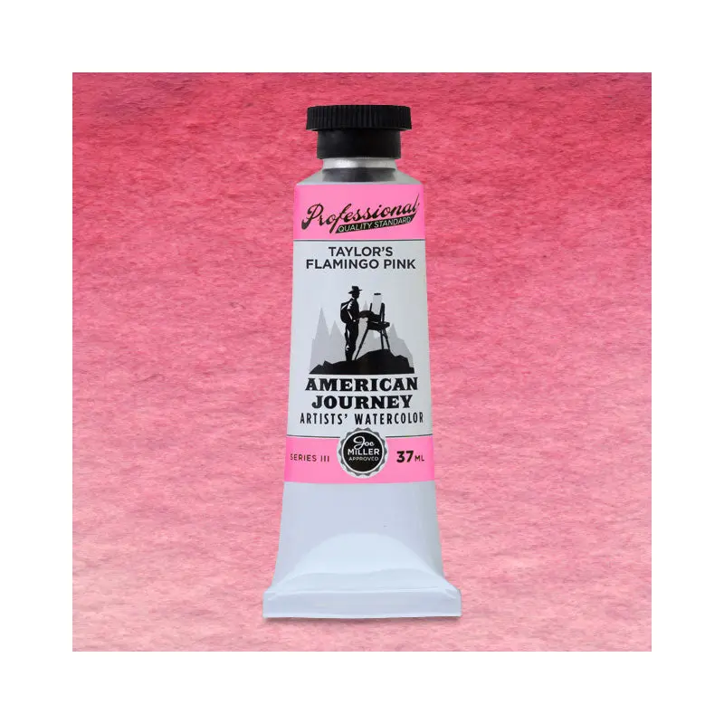 American Journey Artists' Watercolor - Taylor's Flamingo Pink, 37 ml, (PV19/PW6)