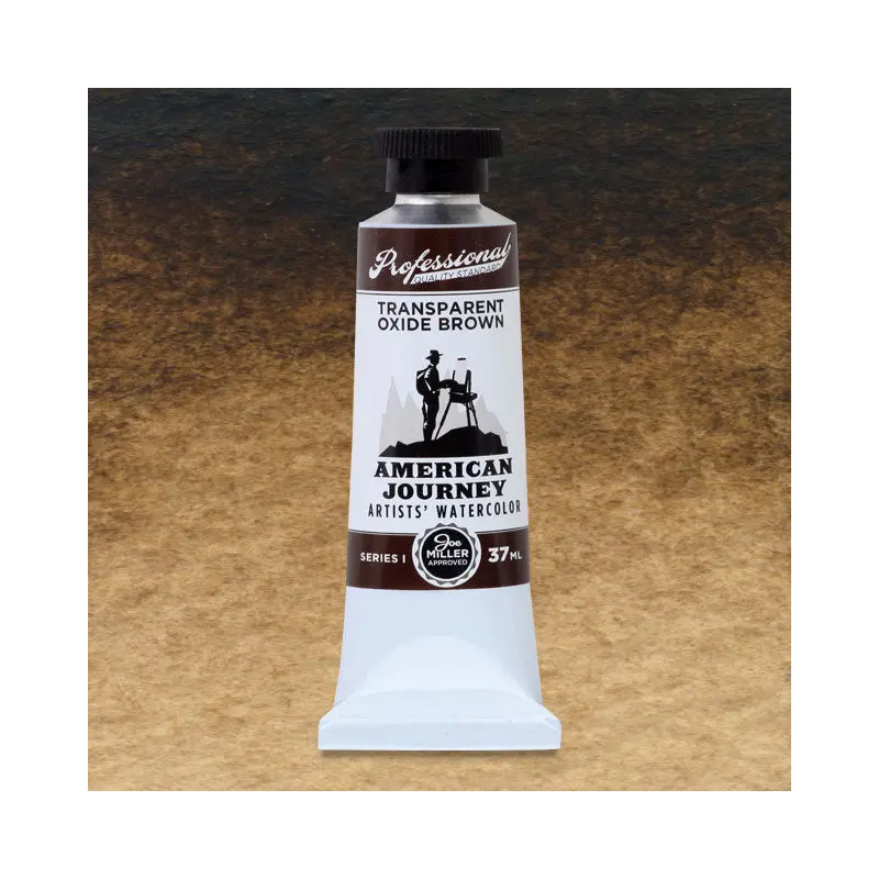 American Journey Artists' Watercolor - Transparent Oxide Brown, 37 ml, (PR101)