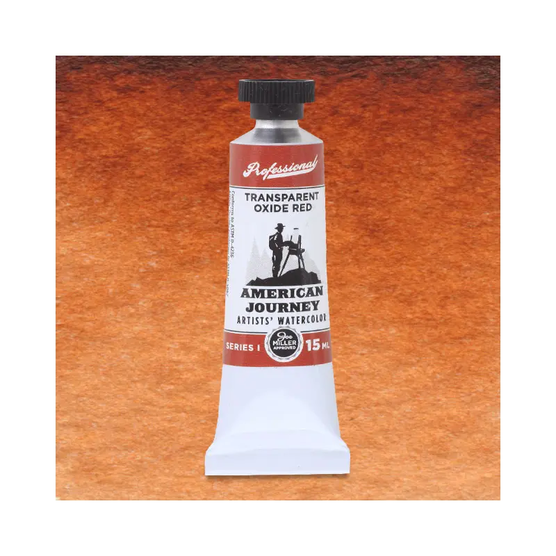 American Journey Artists' Watercolor - Transparent Oxide Red, 15 ml, (PR101)