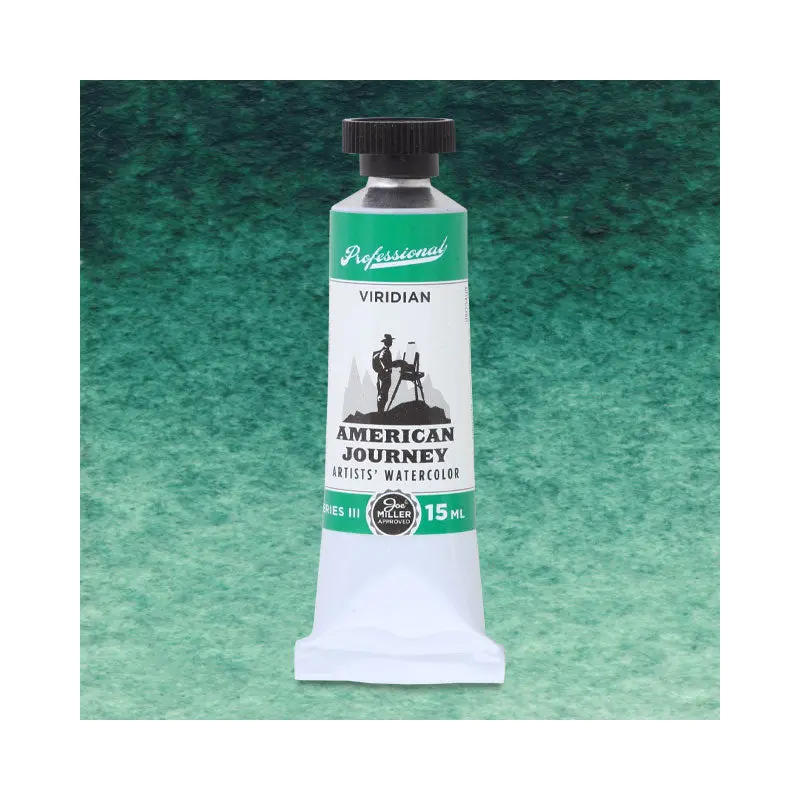 American Journey Artists' Watercolor - Viridian, 15 ml, (PG18)