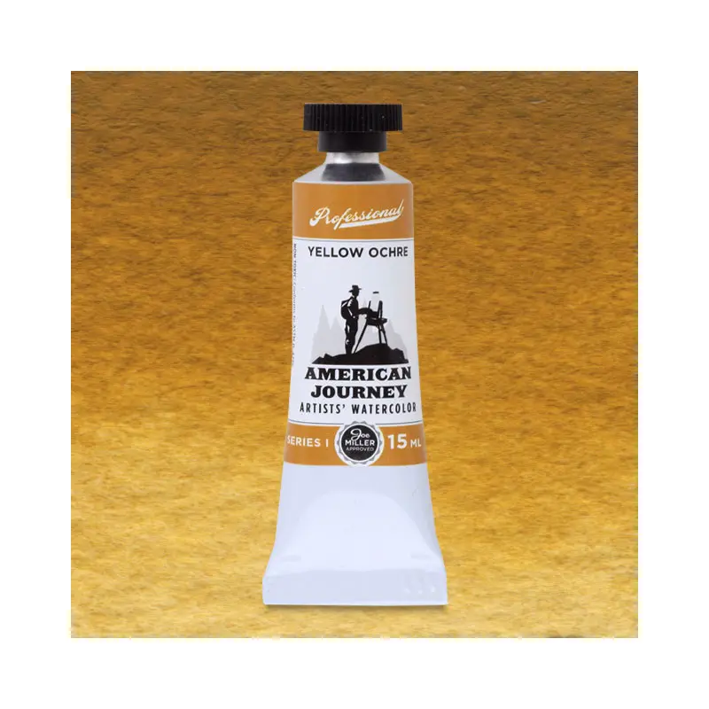 American Journey Artists' Watercolor - Yellow Ochre, 15 ml, (PY43)