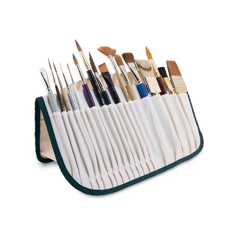 American Journey Canvas Brush Holder - Green Trim