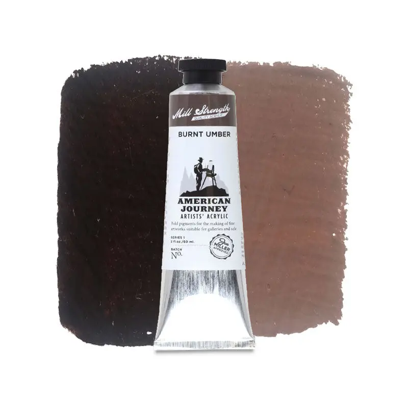 American Journey Artists' Acrylic - Burnt Umber, 60 ml, (PBr7)