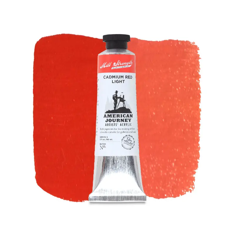 American Journey Artists' Acrylic - Cadmium Red Light, 60 ml, (PR108)