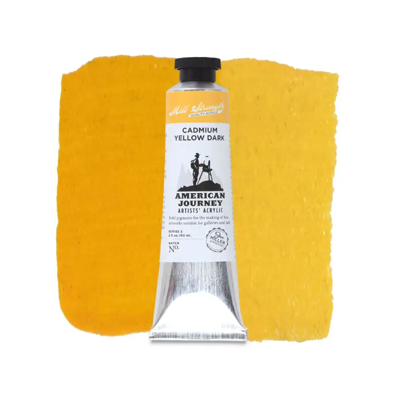 American Journey Artists' Acrylic - Cadmium Yellow Dark, 60 ml, (PY35/PO20)