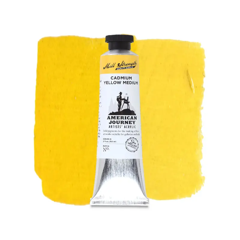 American Journey Artists' Acrylic - Cadmium Yellow Medium, 60 ml, (PY35)