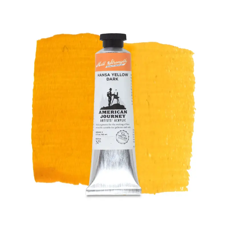 American Journey Artists' Acrylic - Hansa Yellow Dark, 60 ml, (PY65)