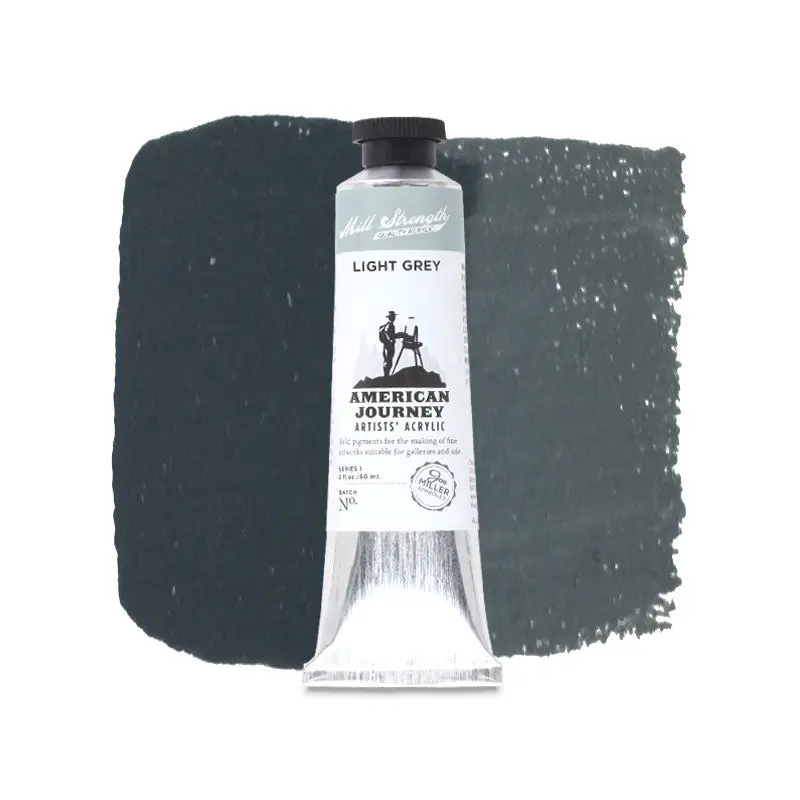 American Journey Artists' Acrylic - Light Grey, 60 ml, (PB29/PW6/PBk6)