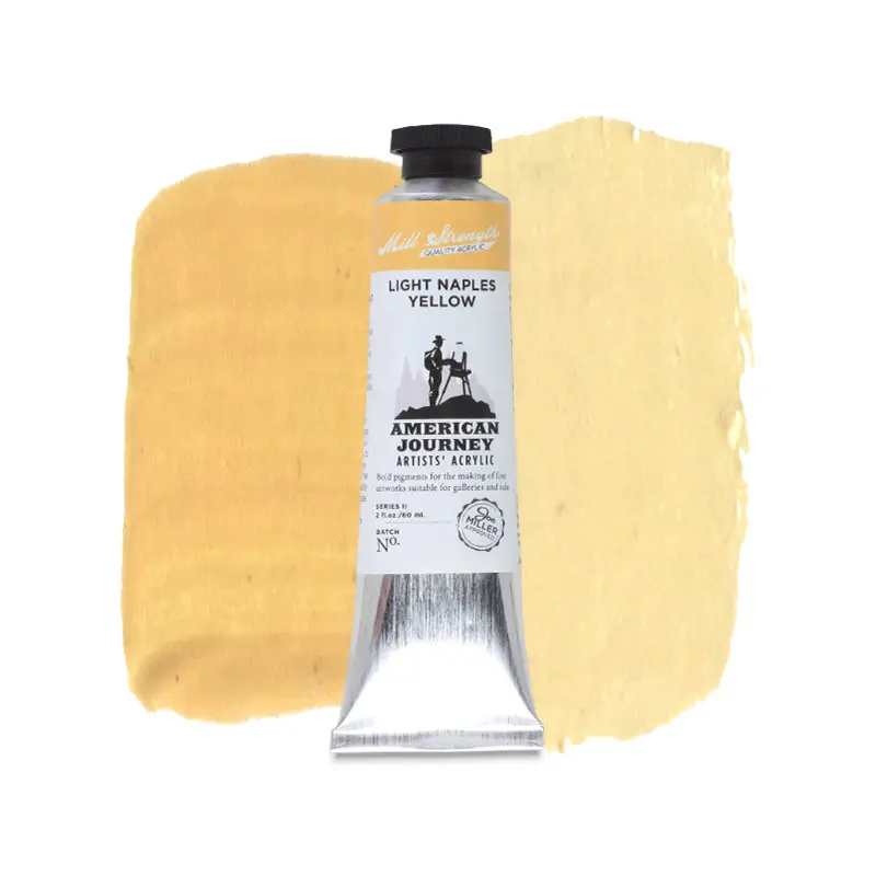 American Journey Artists' Acrylic - Light Naples Yellow, 60 ml, (PY83/P73/PW6)
