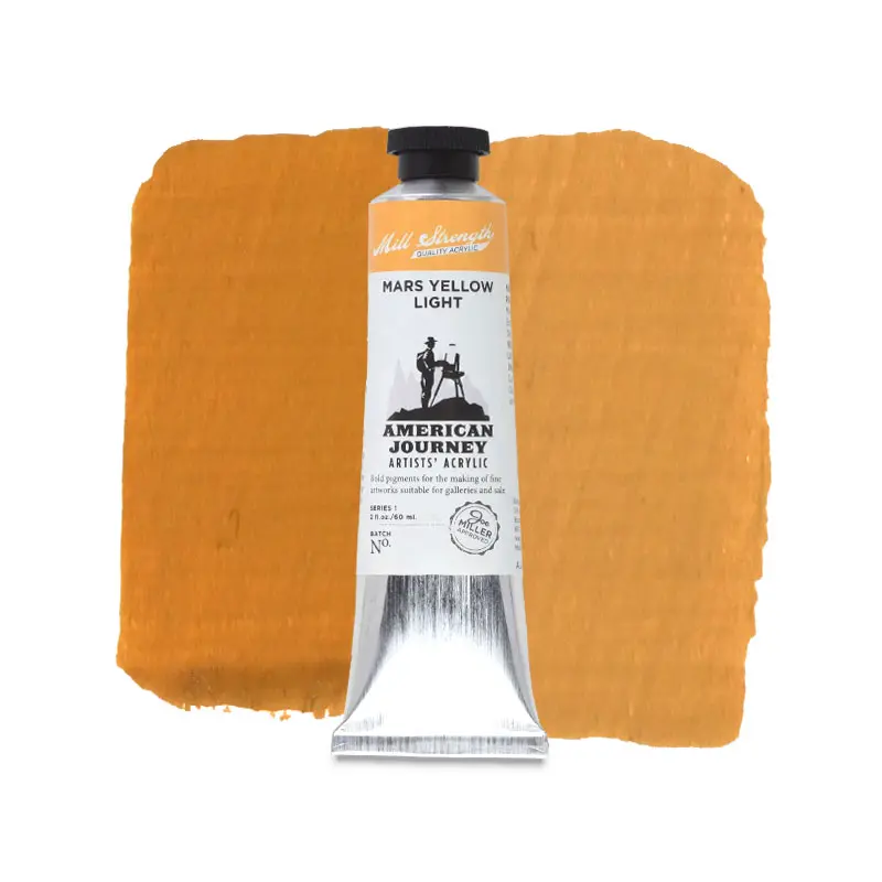 American Journey Artists' Acrylic - Mars Yellow Light, 60 ml, (PBr24)