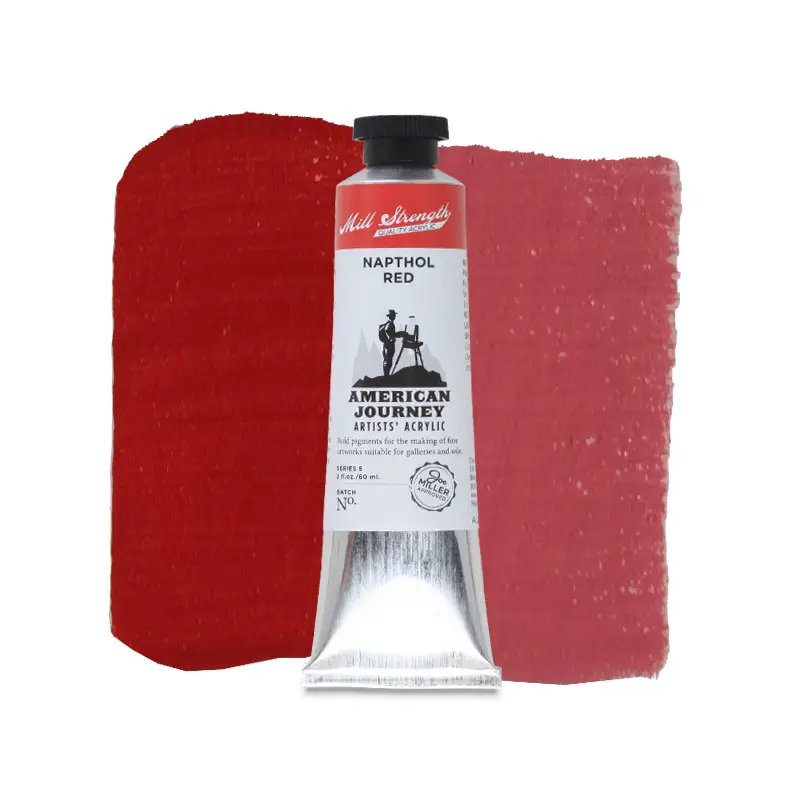American Journey Artists' Acrylic - Naphthol Red, 60 ml, (PR170)