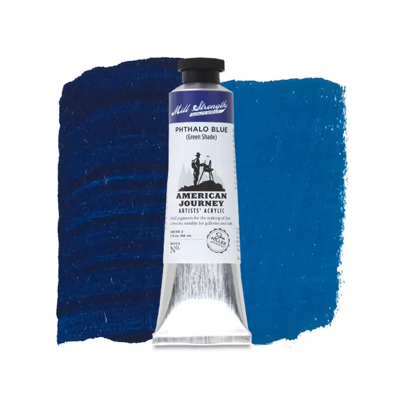 American Journey Artists' Acrylic - Phthalo Blue (Green Shade), 60 ml, (PB15)