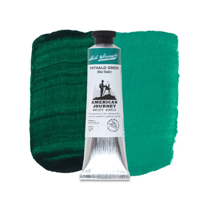 American Journey Artists' Acrylic - Phthalo Green (Blue Shade), 60 ml, (PG7)