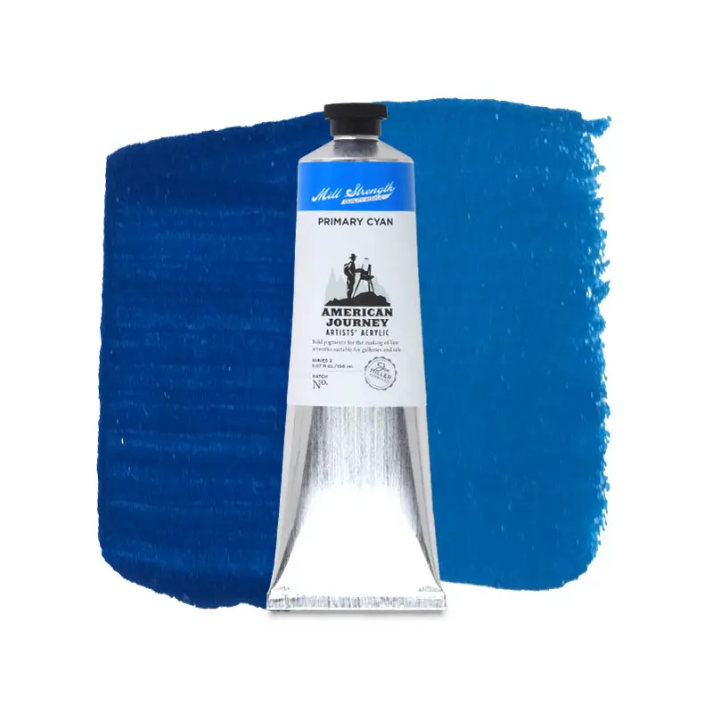 American Journey Artists' Acrylic - Primary Cyan, 150 ml, (PB15:4/PW6)