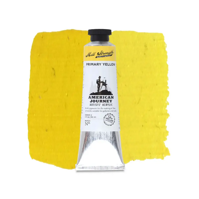 American Journey Artists' Acrylic - Primary Yellow, 60 ml, (PY3/PY73/PW6)