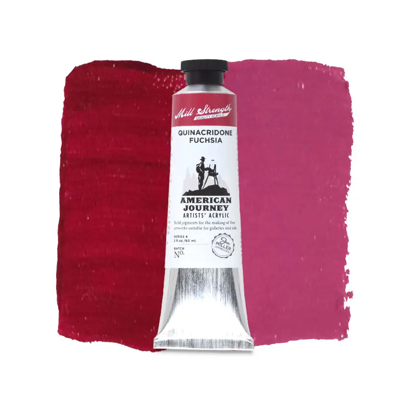 American Journey Artists' Acrylic - Quinacridone Fuchsia, 60 ml, (PR202)