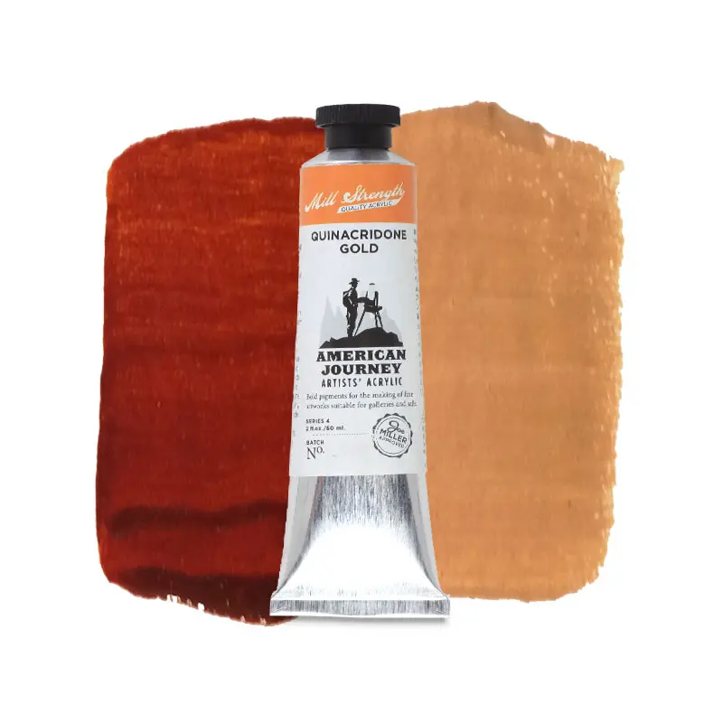 American Journey Artists' Acrylic - Quinacridone Gold, 60 ml, (PY150/PR206)