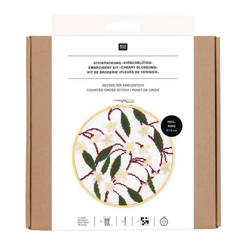 X-Stitch Embroidery Kit - Cherry Blossoms 2