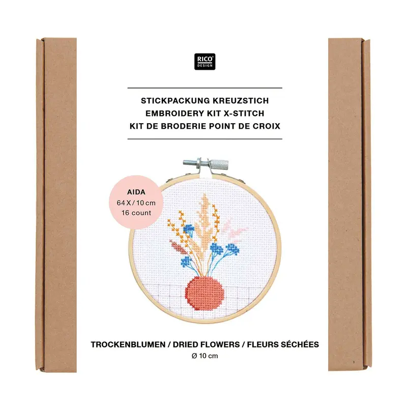 X-Stitch Embroidery Kit - Dried Flowers 1