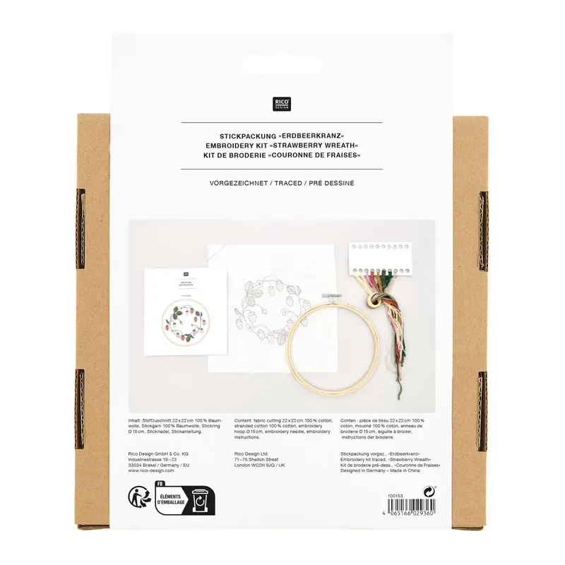 X-Stitch Embroidery Kit - Strawberry Crown