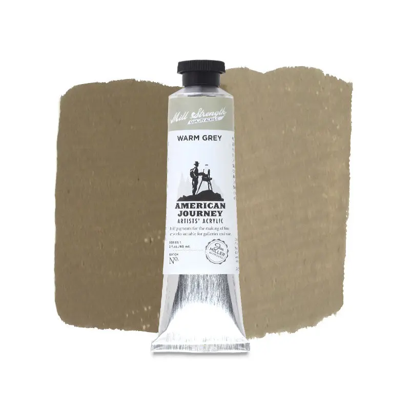 American Journey Artists' Acrylic - Warm Grey, 60 ml, (PBr7/PY43/PW6)
