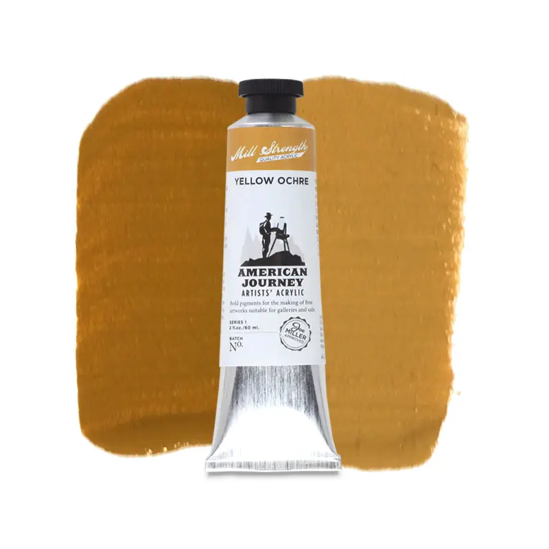 American Journey Artists' Acrylic - Yellow Ochre, 60 ml, (PY43)