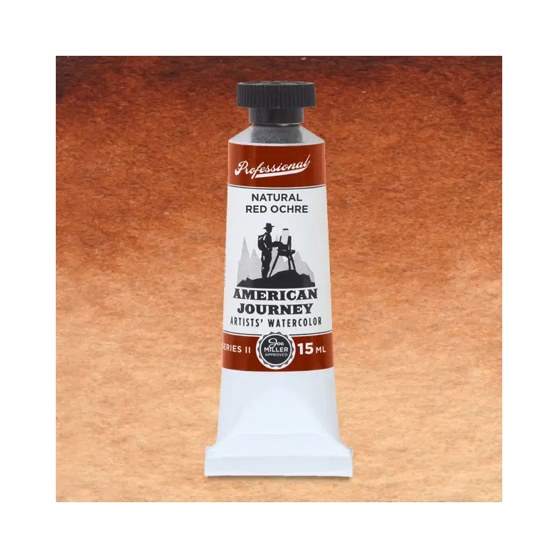 American Journey Artists' Watercolor - Natural Red Ochre, 15 ml, (PR101:1)