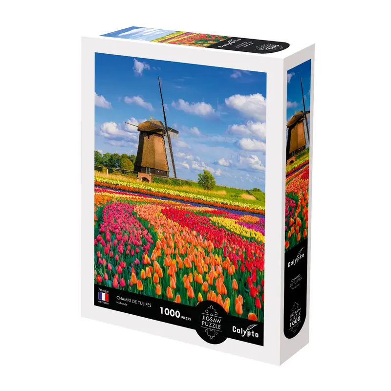 1,000-Piece Puzzle - "Tulip Fields, Holland"
