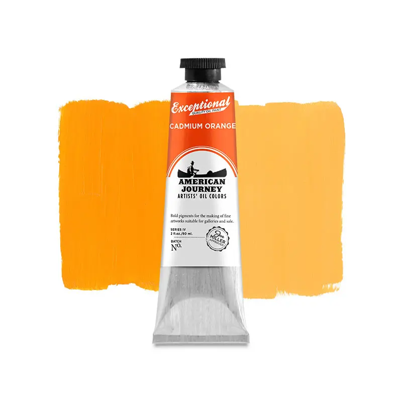 American Journey Artists' Oil Color - Cadmium Orange, 60 ml., (PO20/PY35)