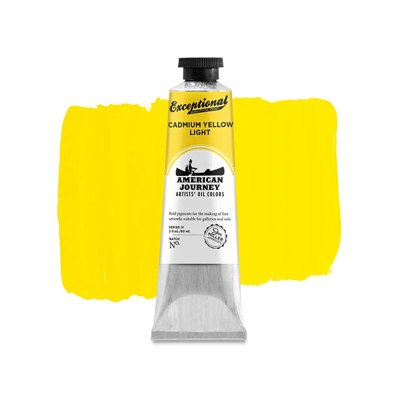 American Journey Artists' Oil Color - Cadmium Yellow Light, 60 ml., (PY35)