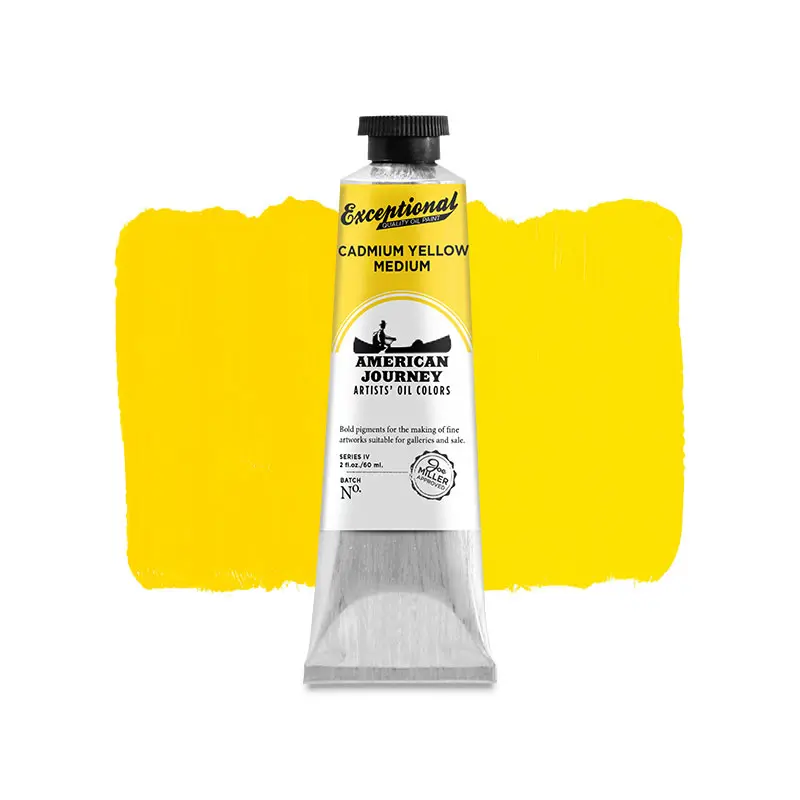 American Journey Artists' Oil Color - Cadmium Yellow Medium, 60 ml., (PY35)