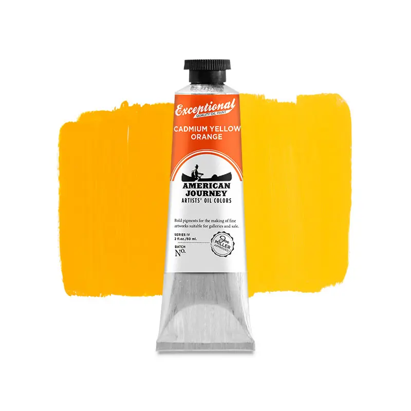 American Journey Artists' Oil Color - Cadmium Yellow Orange, 60 ml., (PY35/PO20)