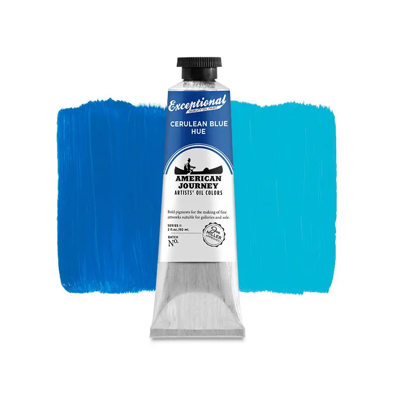 American Journey Artists' Oil Color - Cerulean Blue Hue, 60 ml., (PB27/PW6)