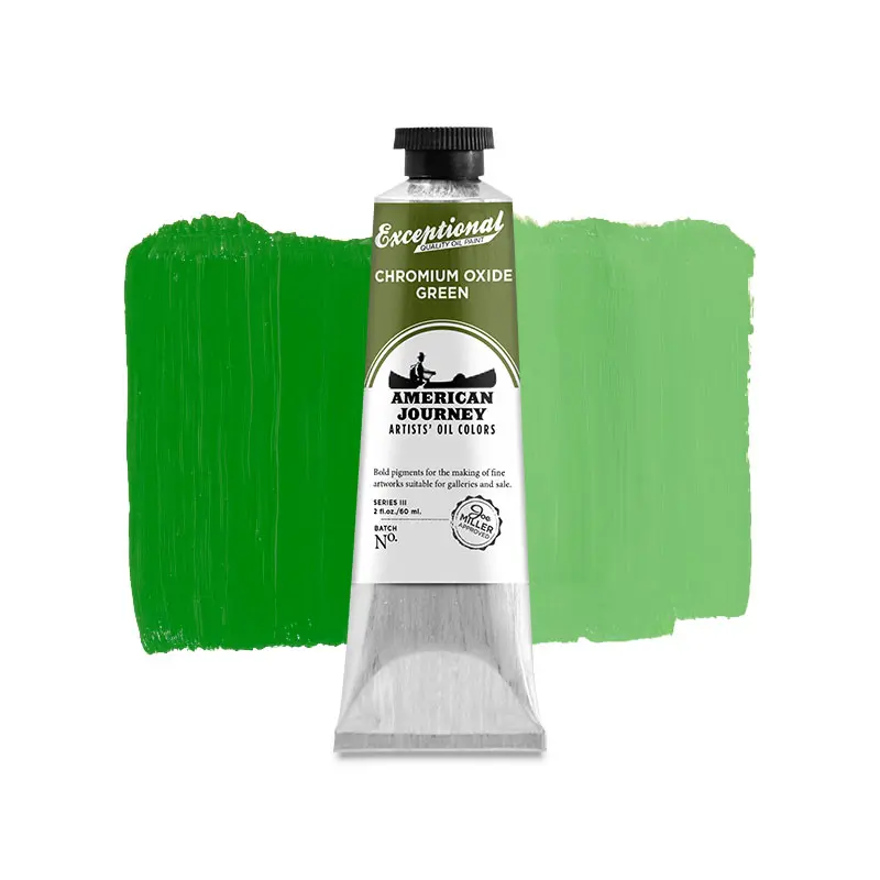 American Journey Artists' Oil Color - Chromium Oxide Green, 60 ml., (PG17)