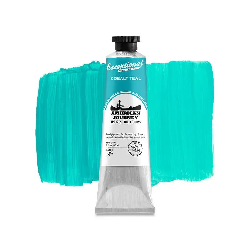 American Journey Artists' Oil Color - Cobalt Teal, 60 ml., (PB28)