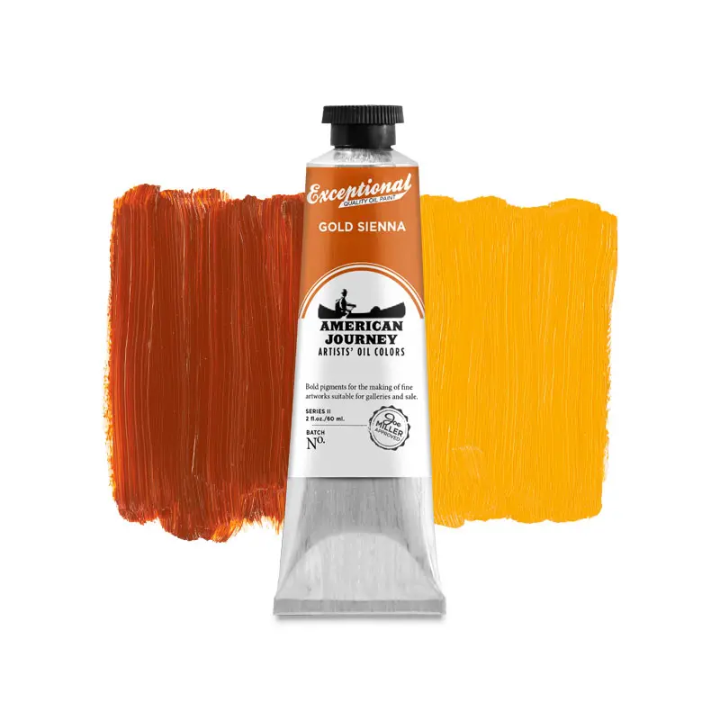 American Journey Artists' Oil Color - Gold Sienna, 60 ml., (PO62/PY97)